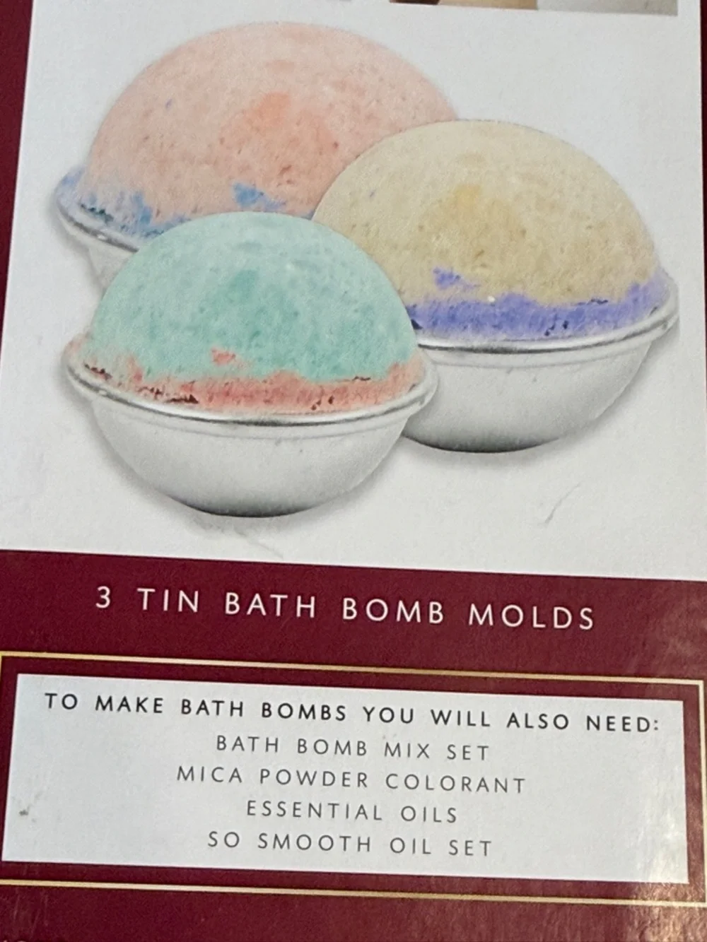 🆕 Creative You Bath Bomb Molds 3 Sizes Metal DIY Spa Kit Sphere 🆕 Sealed